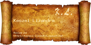 Keszei Lizandra névjegykártya